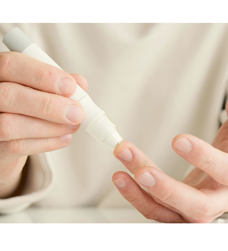 Patientin bei der Gerinnungsschulung